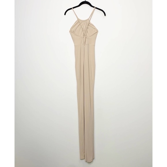 Nookie Disco Dolls Nude Maxi Dress Sz Medium - Picture 8 of 11